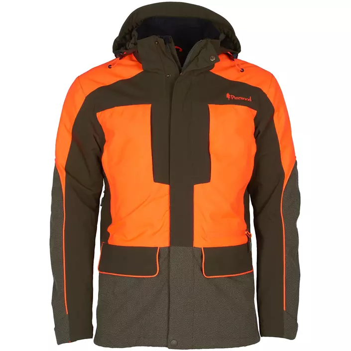 Pinewood Thorn Resistant jakke, Mosegrønn/oransje, large image number 0