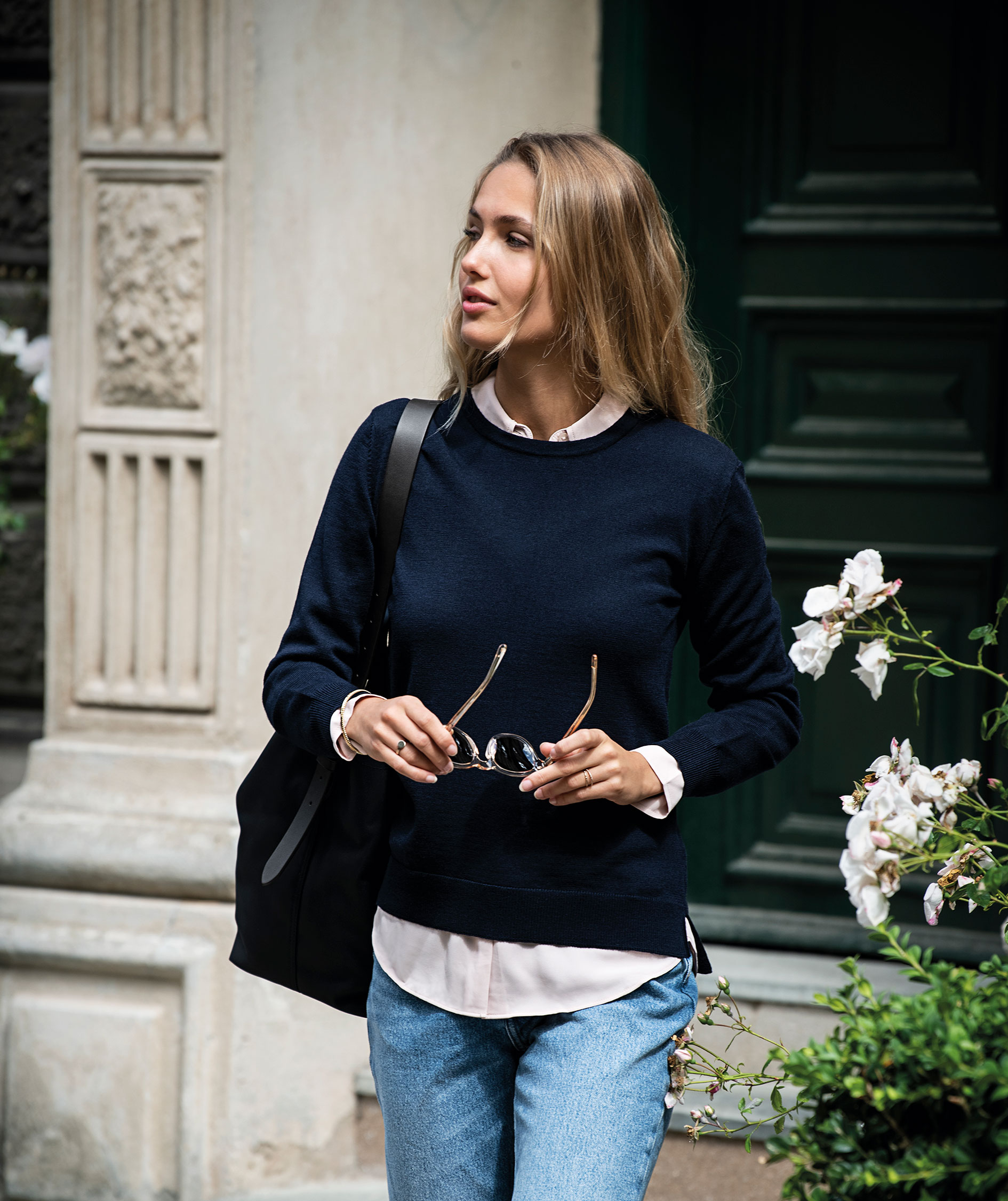 Nimbus Beaufort women's knitted pullover with merino wool, Navy, large image number 1