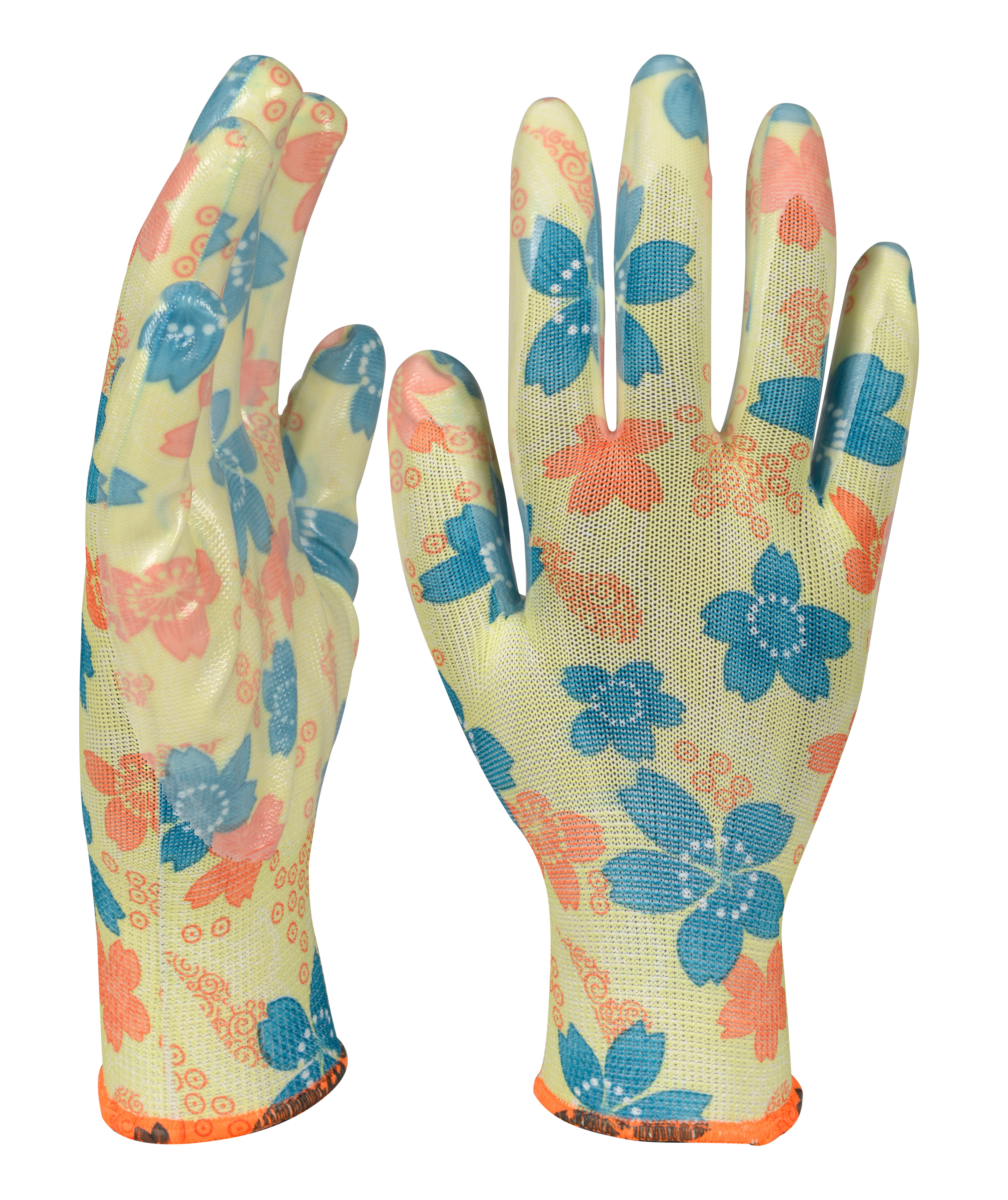 OX-ON Garden Basic 5005 arbejdshandsker, Gr&oslash;n/Bl&aring;, large image number 2