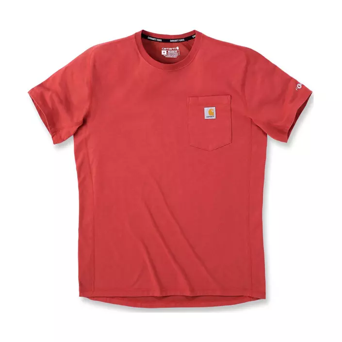 Carhartt Force Flex Pocket T-shirt, Red Barn Heather, large image number 0