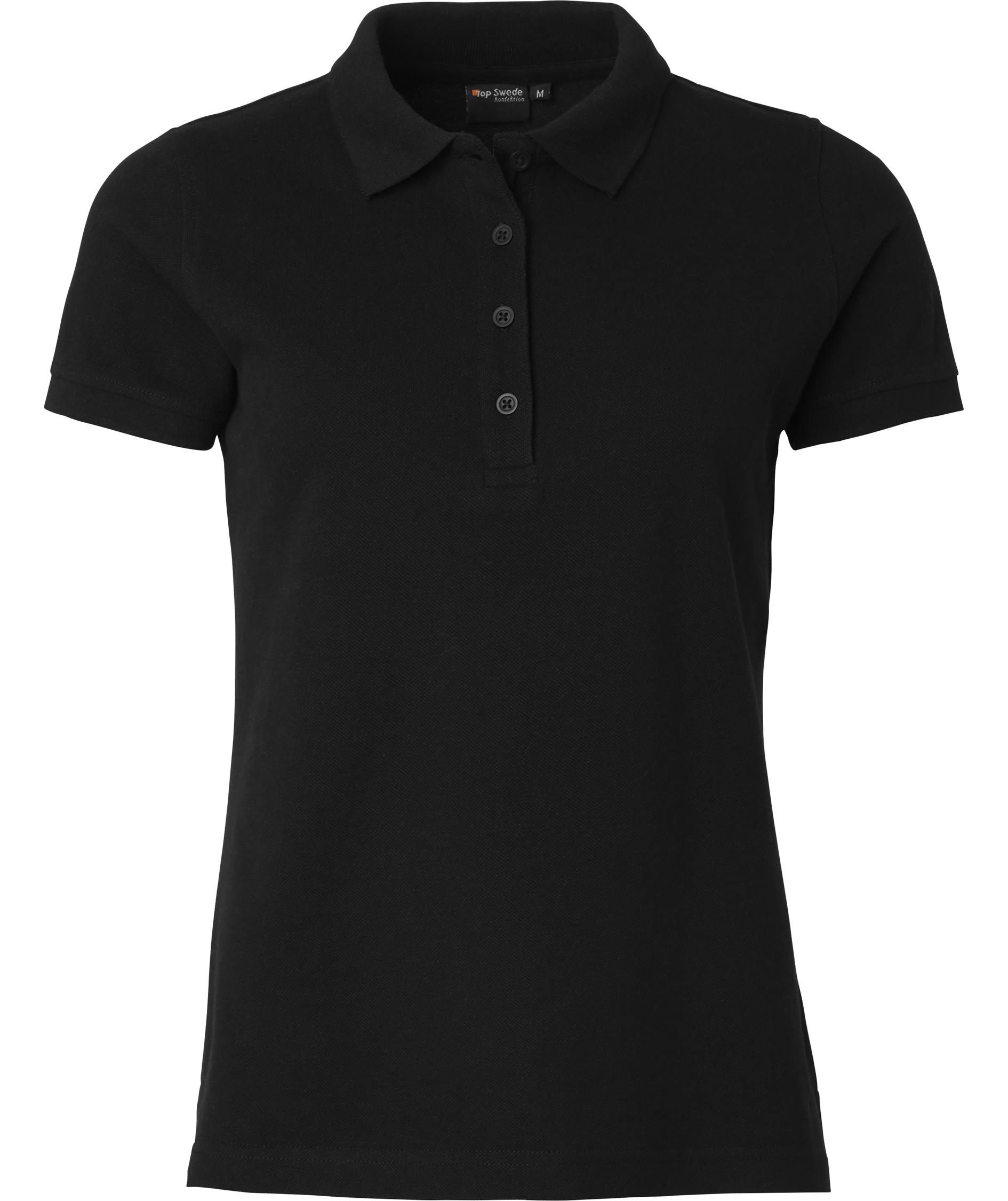 Top Swede women's polo shirt 187, Black, large image number 0