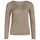 Claire Woman women's long-sleeved T-shirt with merino wool, Taupe melange, Taupe melange, swatch