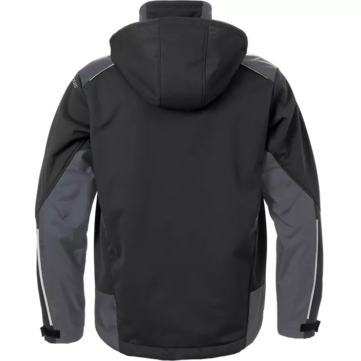 Fristads softshell winter jacket 4060, Black/Grey, large image number 1