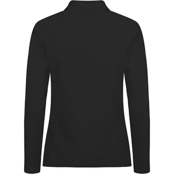 Clique Manhatten women's long-sleeved polo shirt, Black