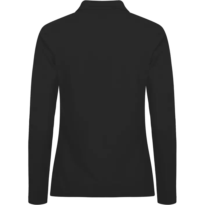 Clique Manhatten women's long-sleeved polo shirt, Black, large image number 1