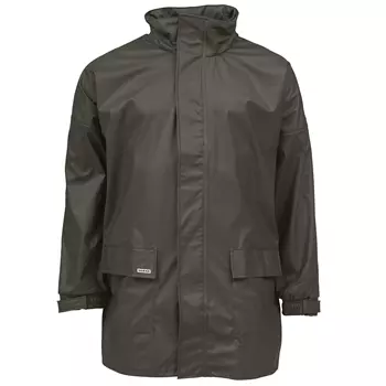 Ocean PU Comfort Stretch PU rain jacket, Olive Green