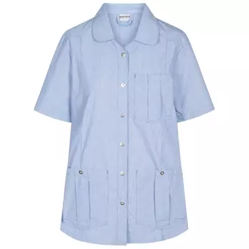 Kentaur kortærmet dameskjorte, Blå/Hvid Stribet
