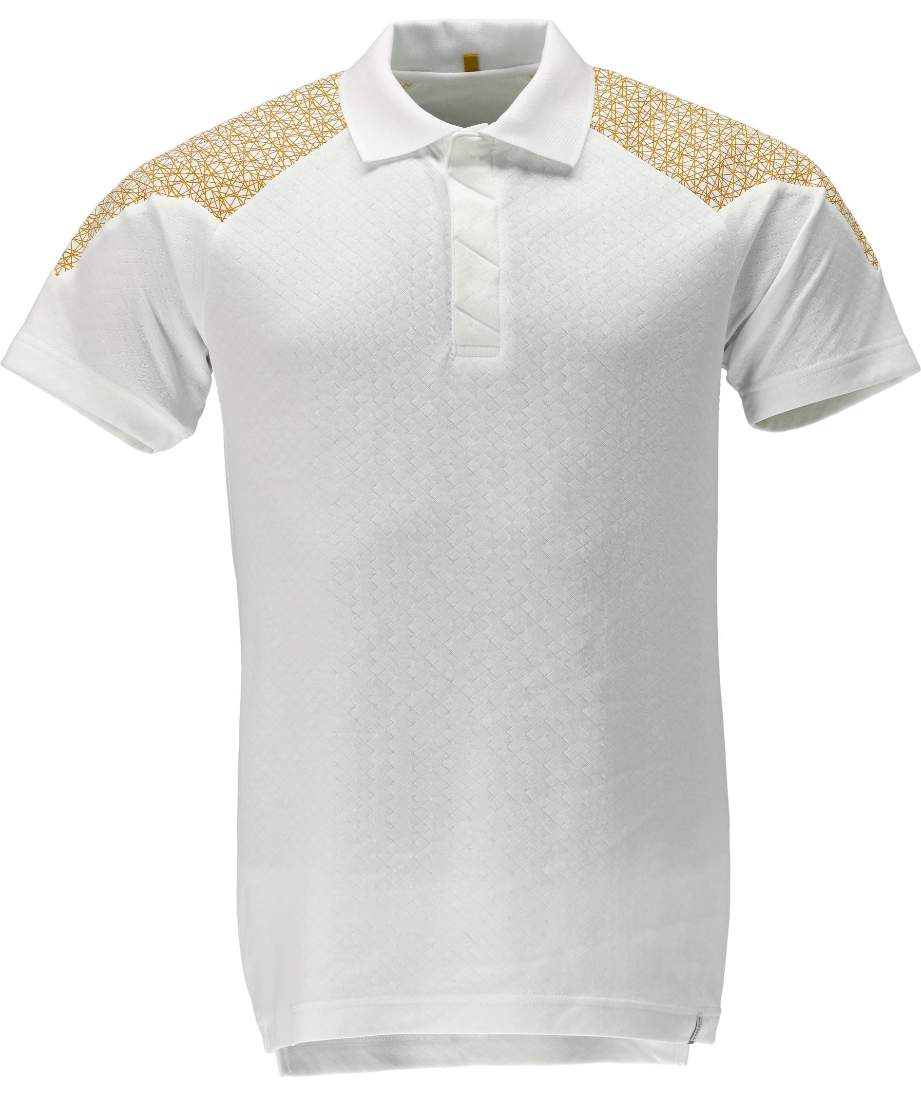 Mascot Food & Care Premium Performance HACCP-approved polo shirt, White/Curryyellow