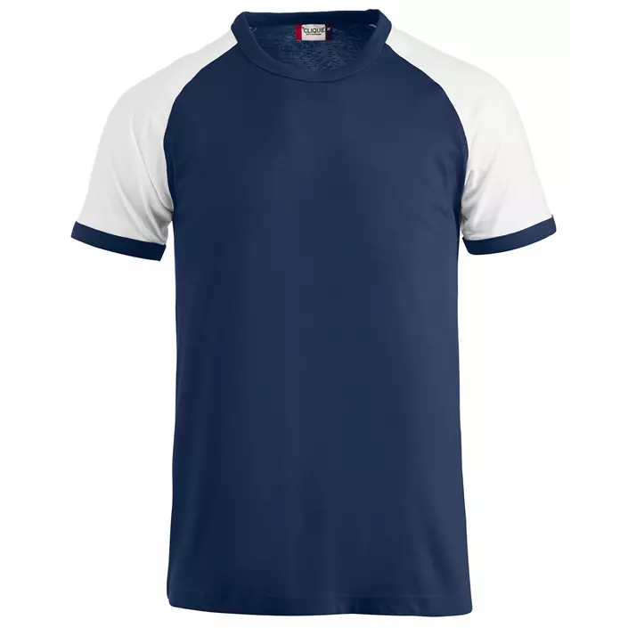 Clique Raglan T-shirt, Marine/Hvid, large image number 0