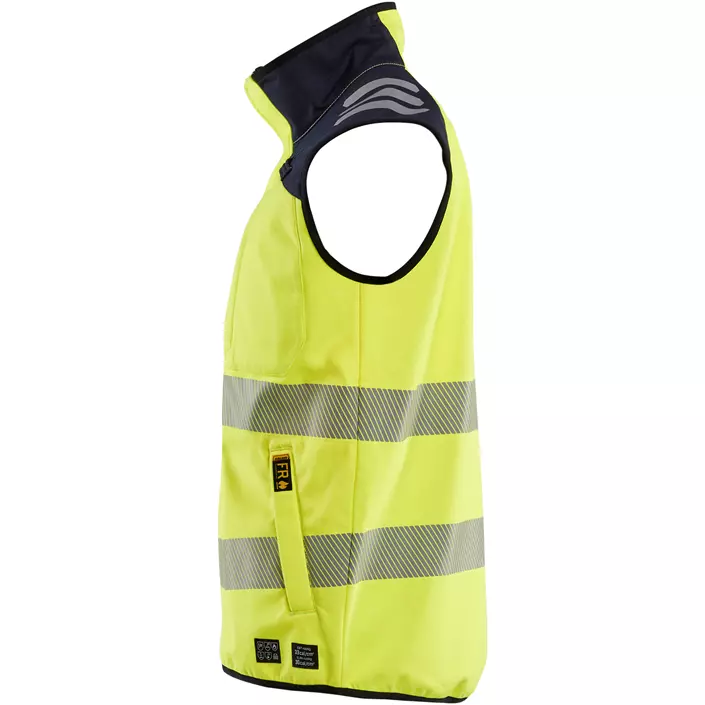 Blåkläder Multinorm softshellvest, Hi-Vis gul/marine, large image number 3