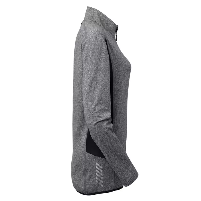 South West Sara tränings tröja med kort blixtlås dam, Grey melange, large image number 2
