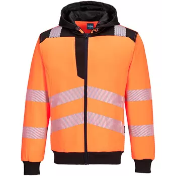 Portwest PW3 hoodie med dragkedja, Varsel Orange/Svart