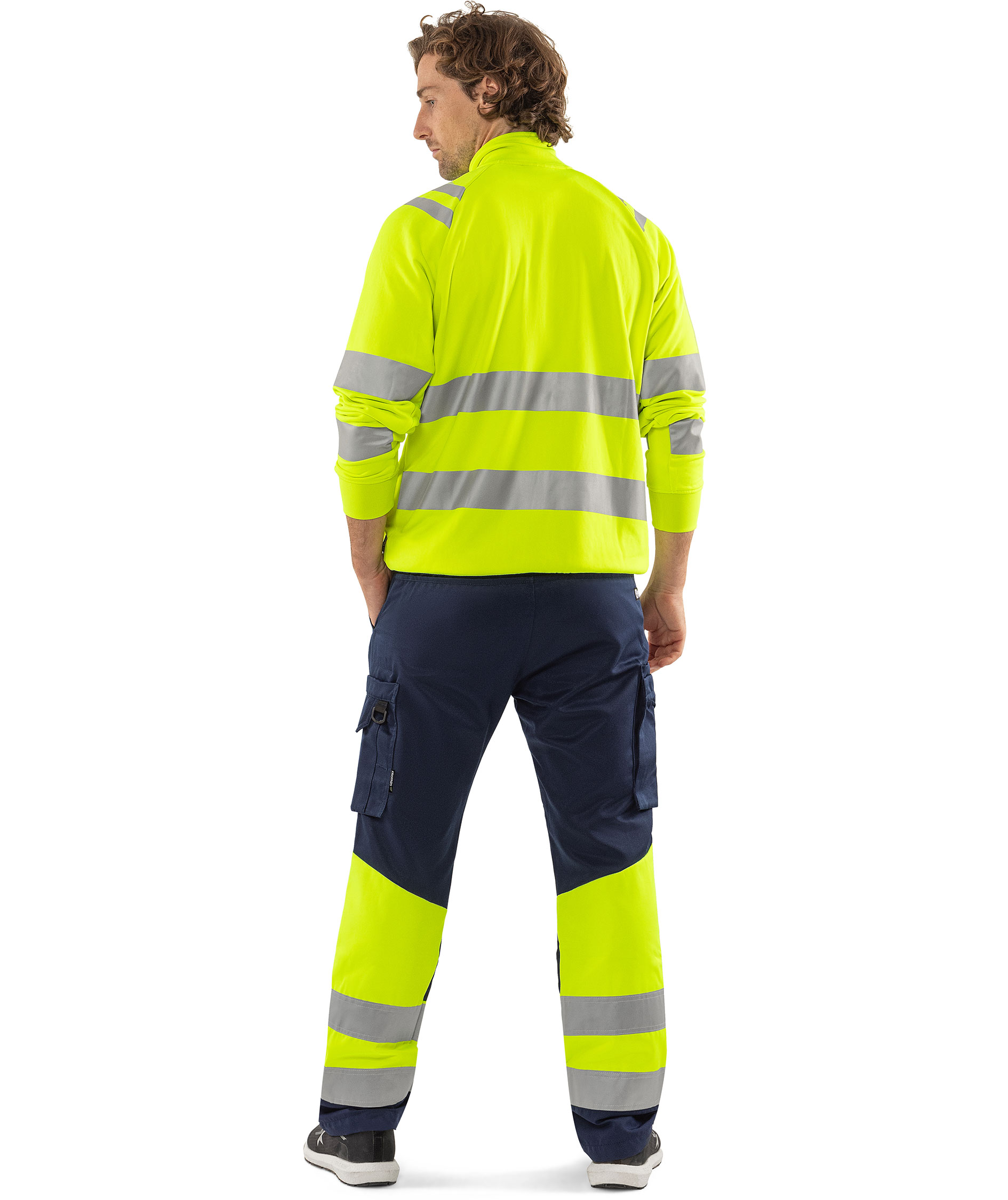 Fristads sweat jacket 7863 GPSW, Hi-Vis Yellow, large image number 2