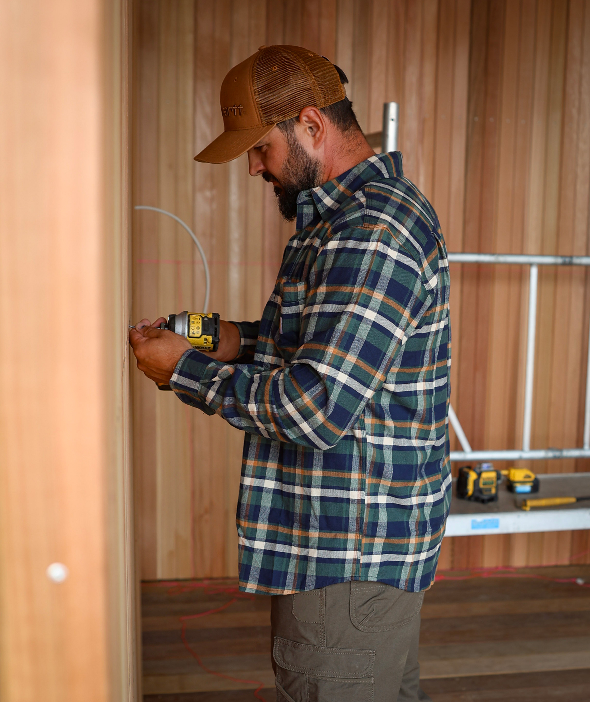 Carhartt flanellskjorta, Navy, large image number 3