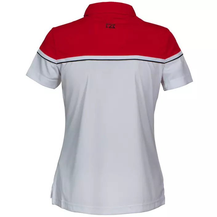 Cutter & Buck Sunset dame polo T-skjorte, Hvit/Rød, large image number 1