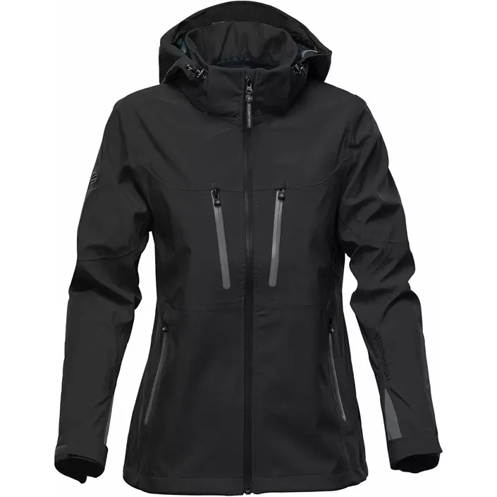 Stormtech Patrol women's softshell jacket, Black/Granite, large image number 0