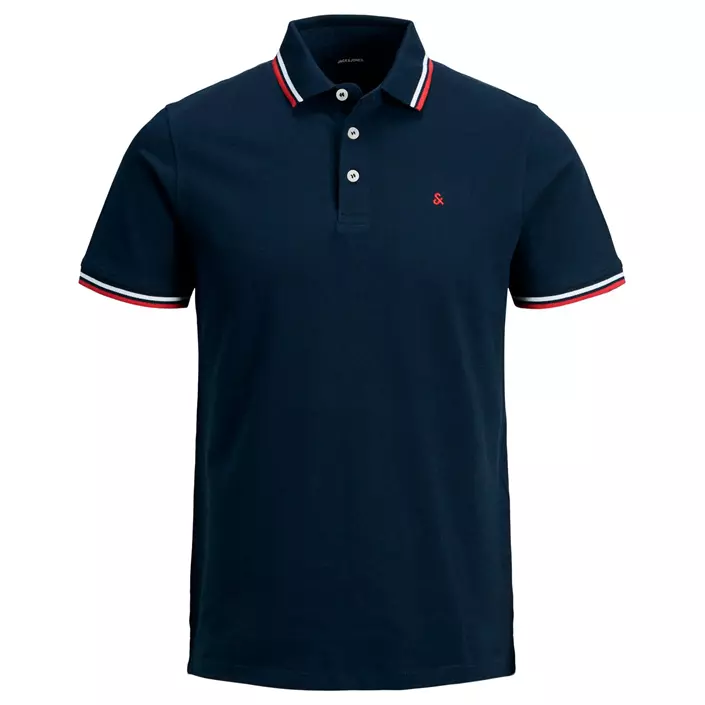 Jack & Jones JJEPAULOS S/S polo shirt, Navy Blazer, large image number 0