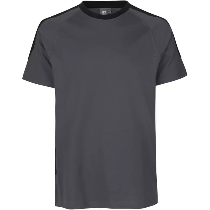 ID Pro Wear kontrast T-shirt, Silver Grey, large image number 0