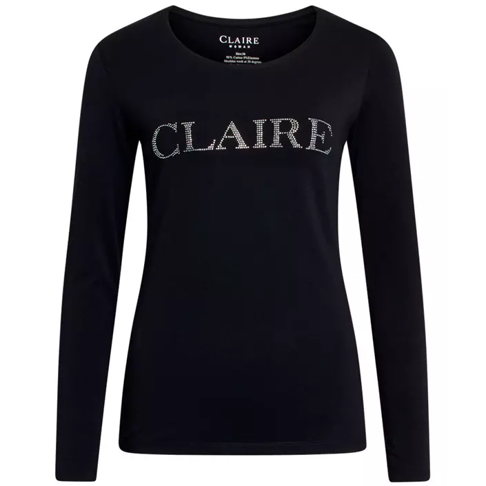 Claire Woman Aileen dame langermet T-skjorte, Svart, large image number 0