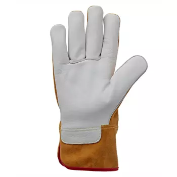 Kramp welding gloves leather / suede, Yellow/white