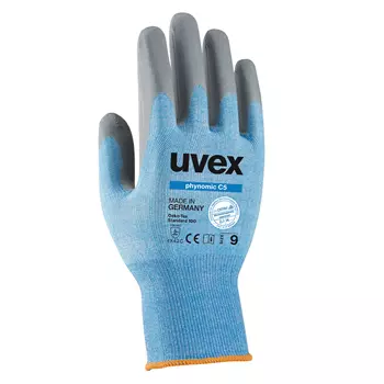 Uvex Phynomic C5 cut protection gloves Cut C, Blue/Grey