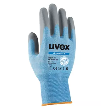 Uvex Phynomic C5 cut protection gloves Cut C, Blue/Grey