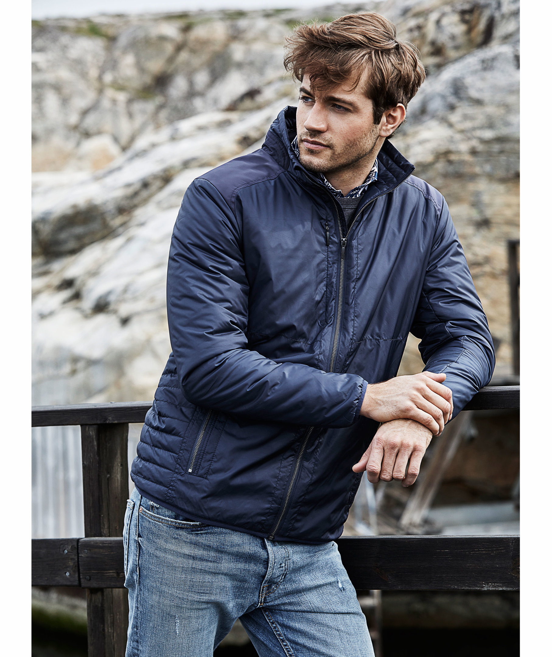 Tee Jays Newport jacka, Navy, large image number 3