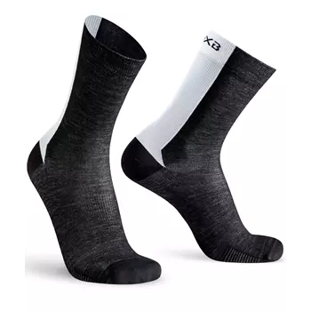 Oxyburn Thermo Sprint MY20 socks with merino wool, Black/white