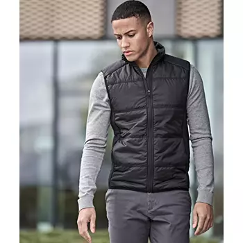 Tee Jays hybrid stretch quilted vest, Black