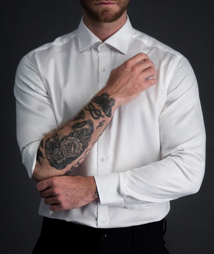 Lindbergh Technical Cover Modern fit Hemd, Wei&szlig;, large image number 6