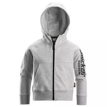 Snickers hoodie 7512  for kids, Light grey mottled