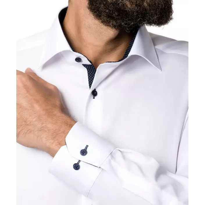 Eterna Fein Oxford Modern fit skjorte, White , large image number 4