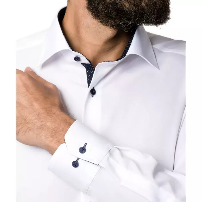 Eterna Fein Oxford Modern fit skjorte, White , large image number 4