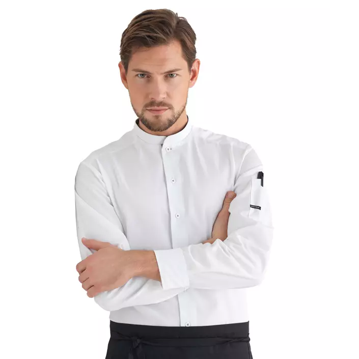 Kentaur modern fit kokkeskjorte/serveringsskjorte, Hvit, large image number 1