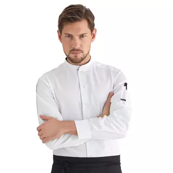 Kentaur modern fit chefs shirt/server shirt, White