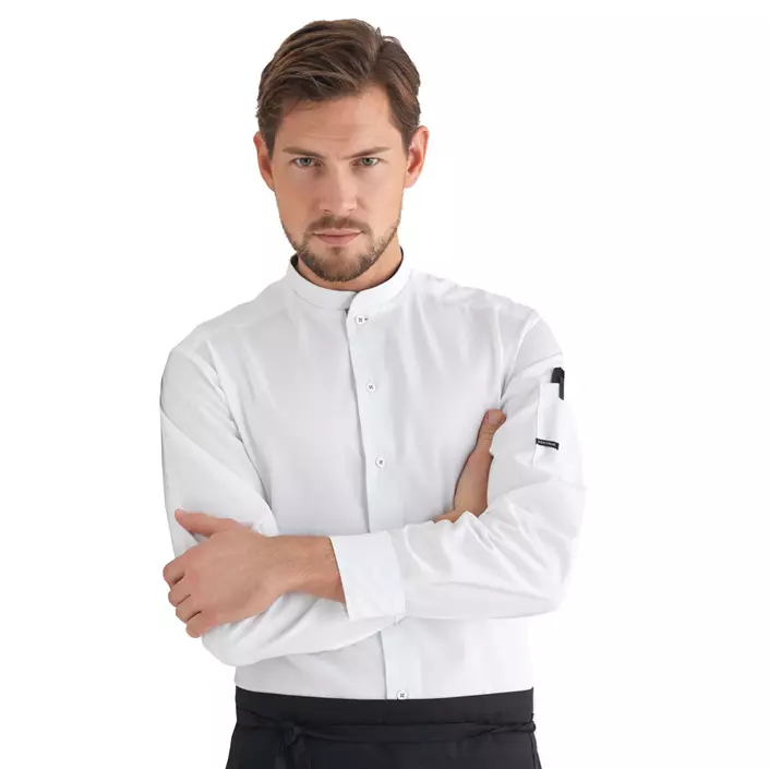 Kentaur modern fit kokkeskjorte/serveringsskjorte, Hvit, large image number 1