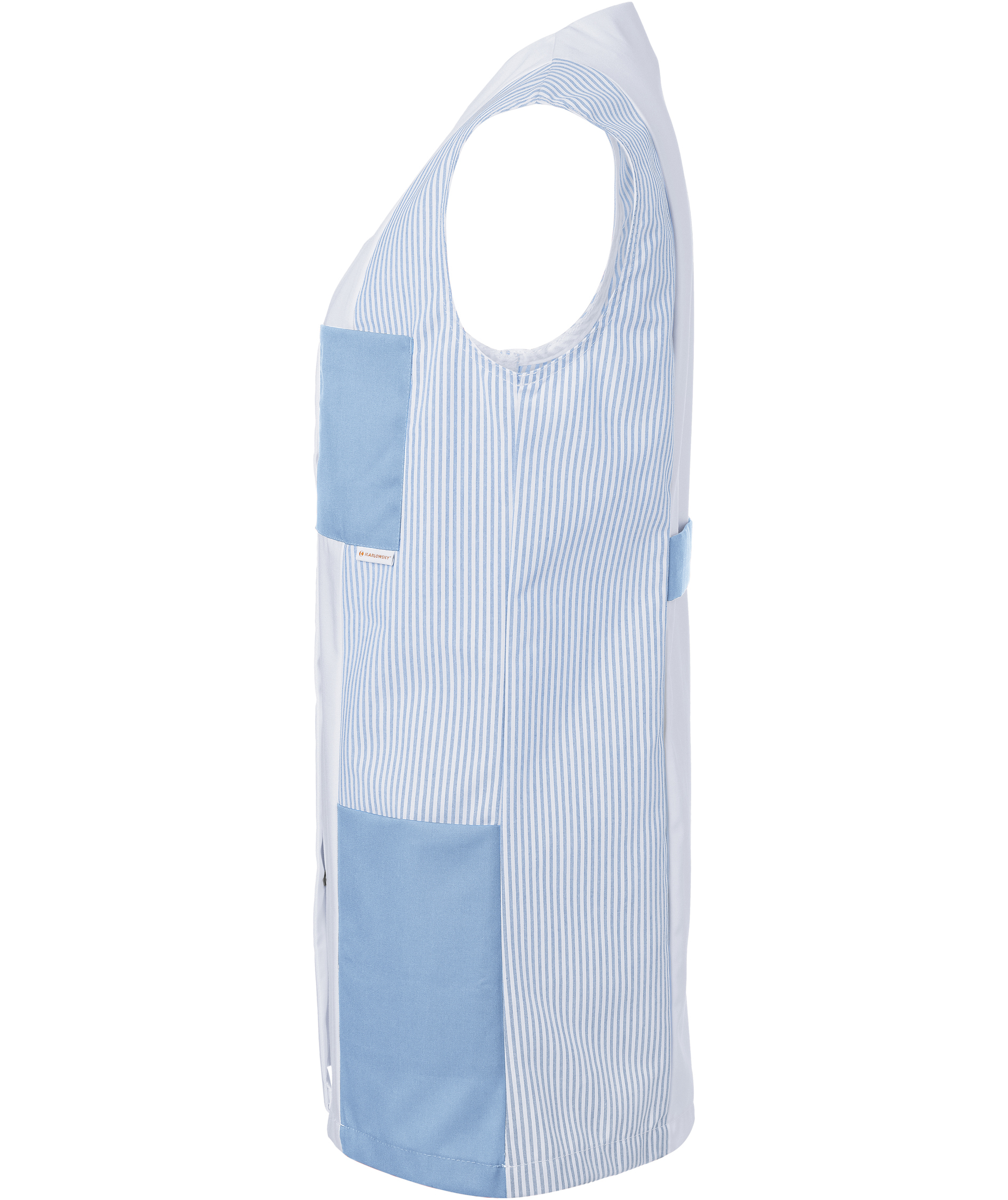 Karlowsky Sabrina women's tunic without sleeves, White/light blue, White/light blue, large image number 3