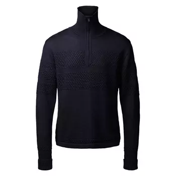 Clipper Saltum knitted pullover with half-zip, Captain Navy