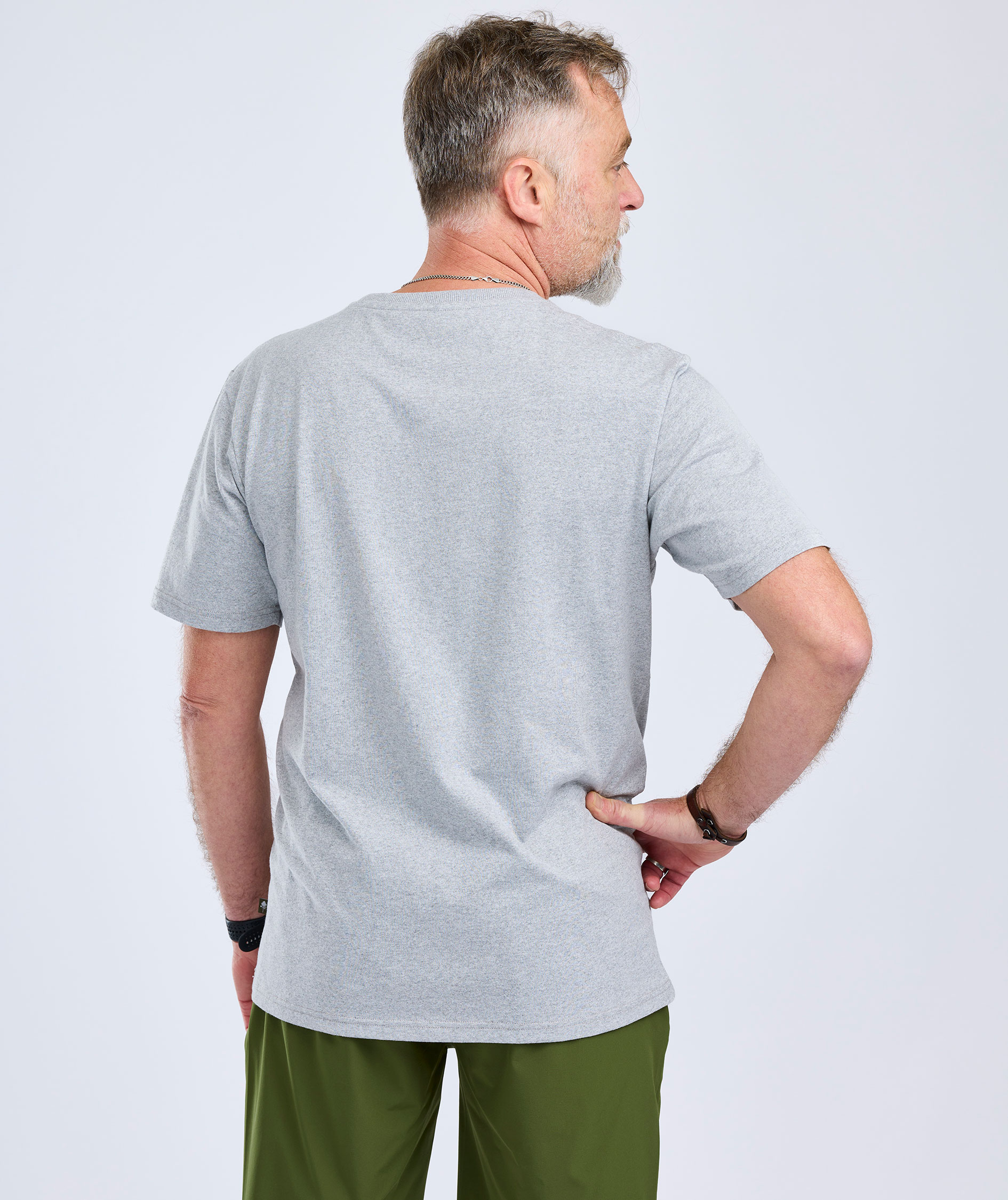 Pinewood Finnveden Recycled Outdoor T-shirt, Light Grey Melange Forest, large image number 2