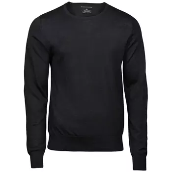 Tee Jays Crew Neck sweatshirt med merinoull, Svart
