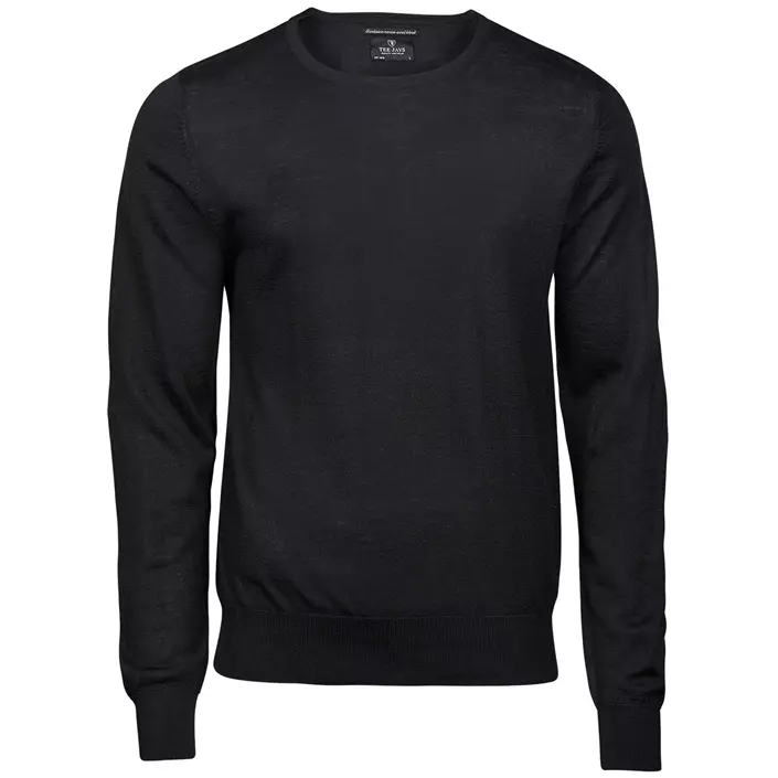 Tee Jays Crew Neck trøje med merinould, Sort, large image number 0
