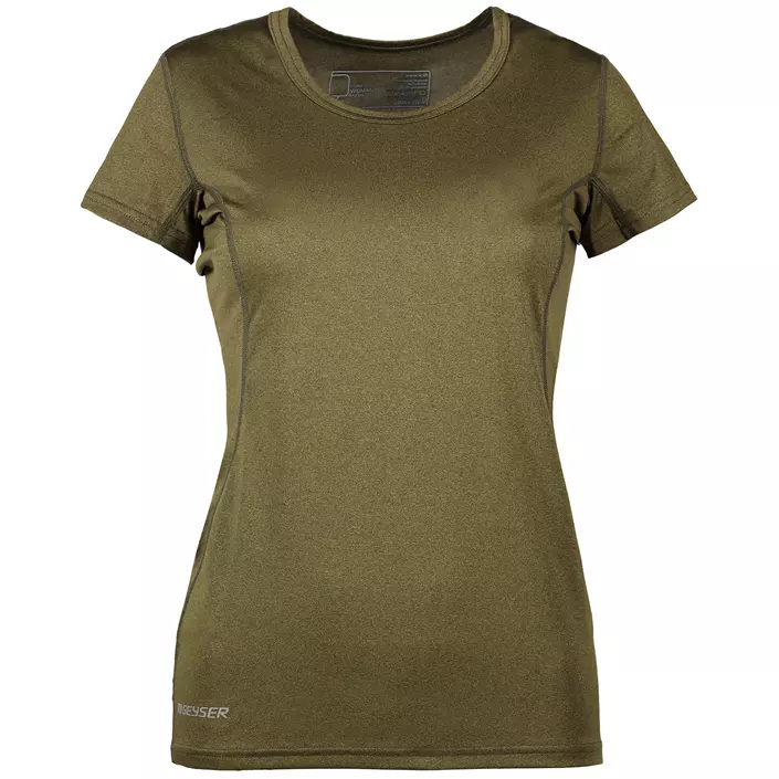 GEYSER løpe T-skjorte dame Active, Olivengrønn Melange, large image number 0