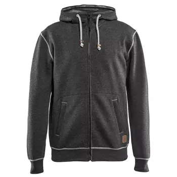 Blåkläder hoodie with zipper, Black Melange