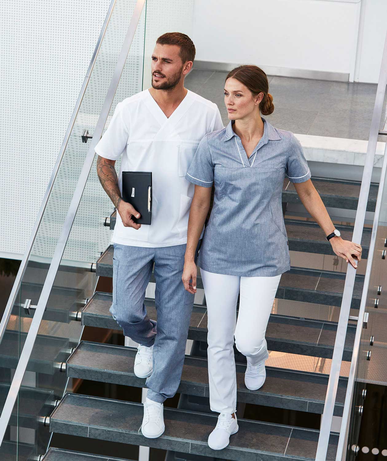 Smila Workwear Liva bussarong dam, Gr&aring; Melange