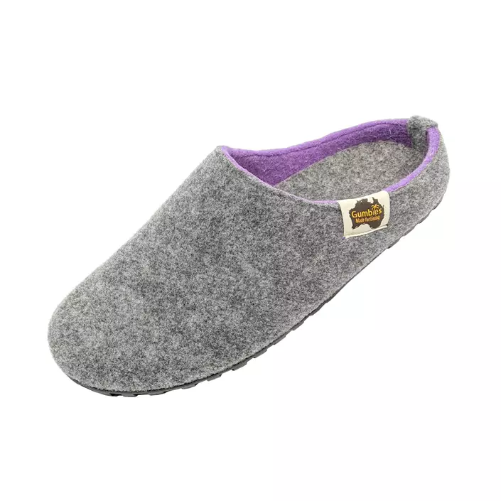 Gumbies Outback Slipper slippers, Grey/Lilac, large image number 0