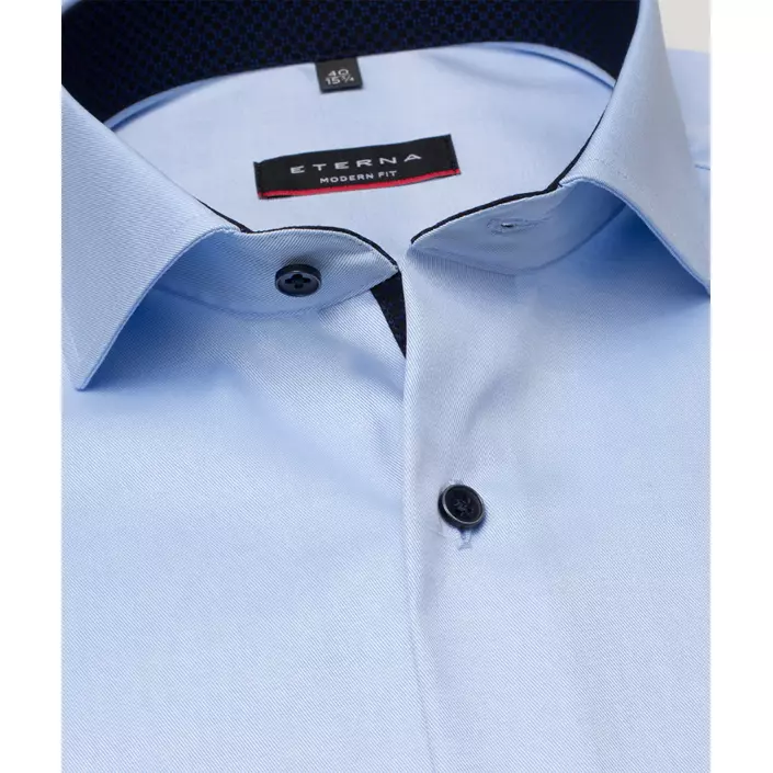 Eterna Cover Modern fit skjorta med kontrast, Ljus Blå, large image number 3