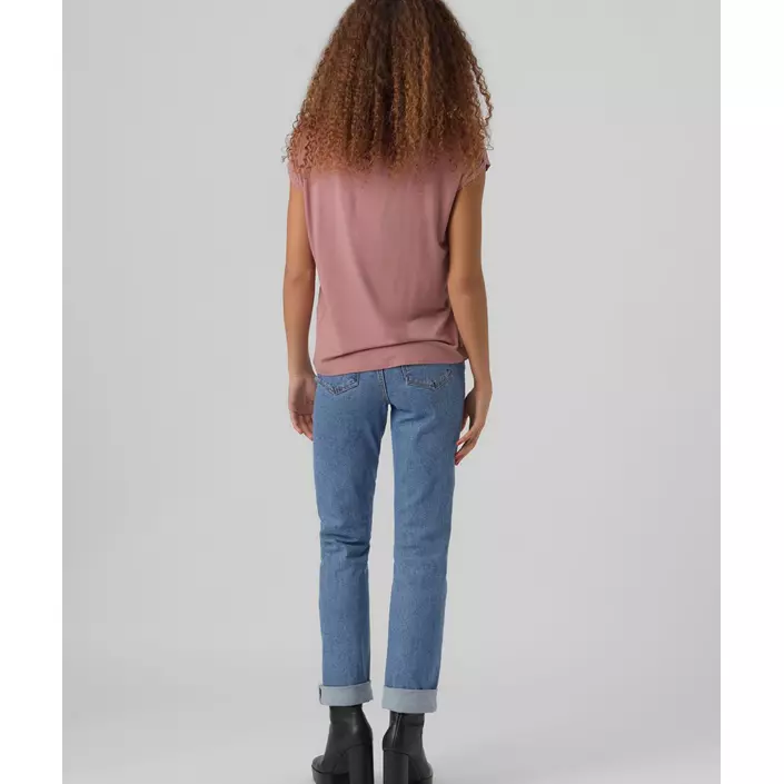 Vero Moda VMAVA PLAIN Damen T-Shirt, Nostalgia Rose, large image number 2