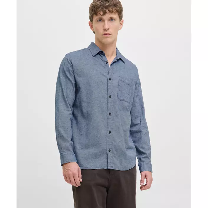 Jack & Jones JJECLASSIC Melange skjorte, Faded Denim, large image number 1