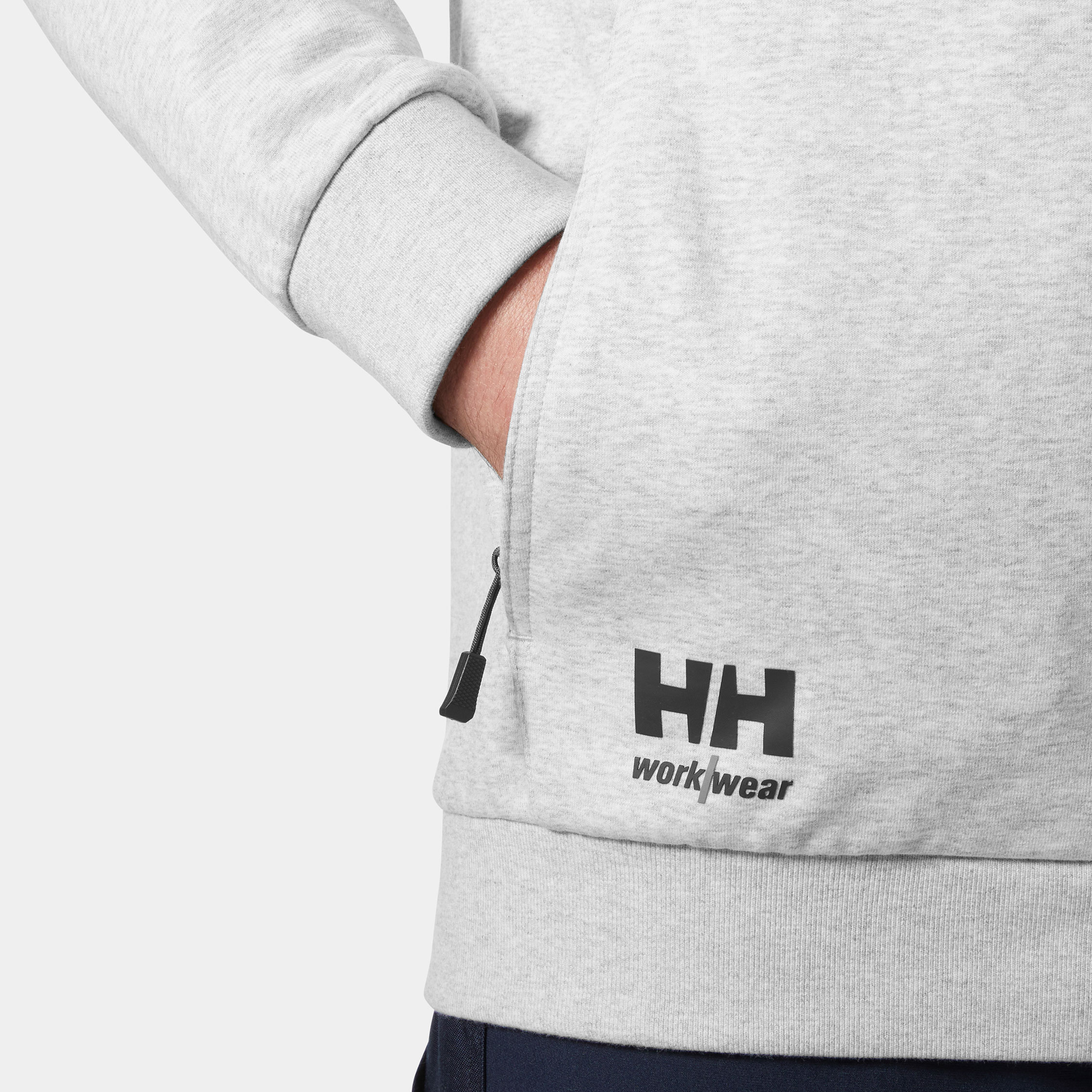Helly Hansen Evo h&aelig;ttetr&oslash;je med lynl&aring;s, Grey melange , large image number 5