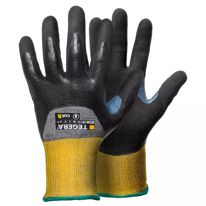 Tegera 8806 Infinity cut protection gloves Cut B, Black/Grey/Yellow, large image number 0